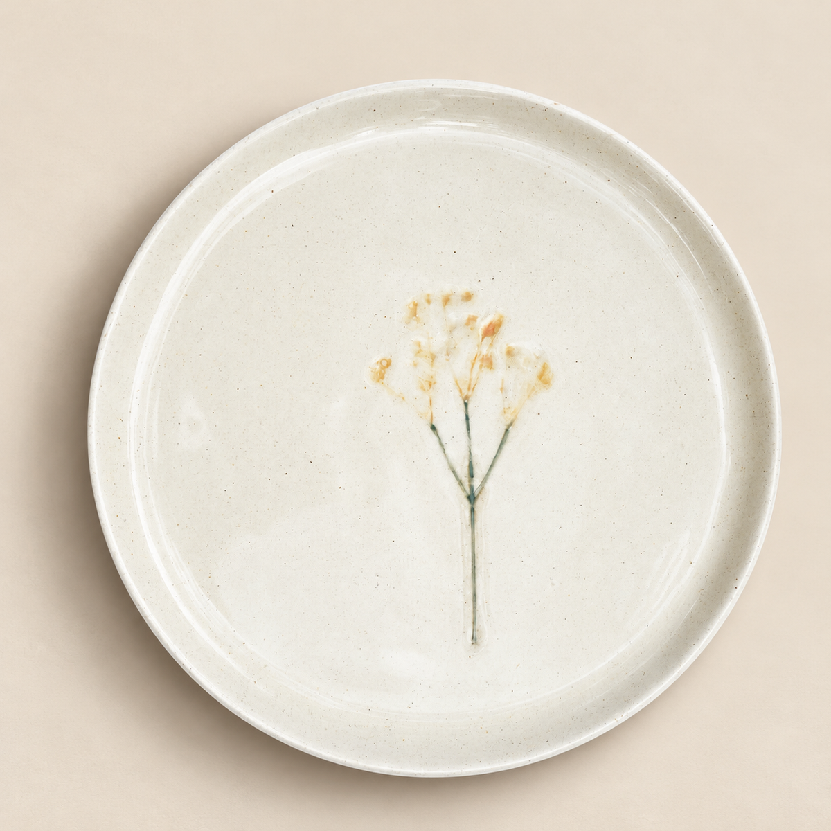 Meadow Qurter Plate - Ivory