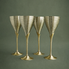 Stem Brass Goblet | Set of 4