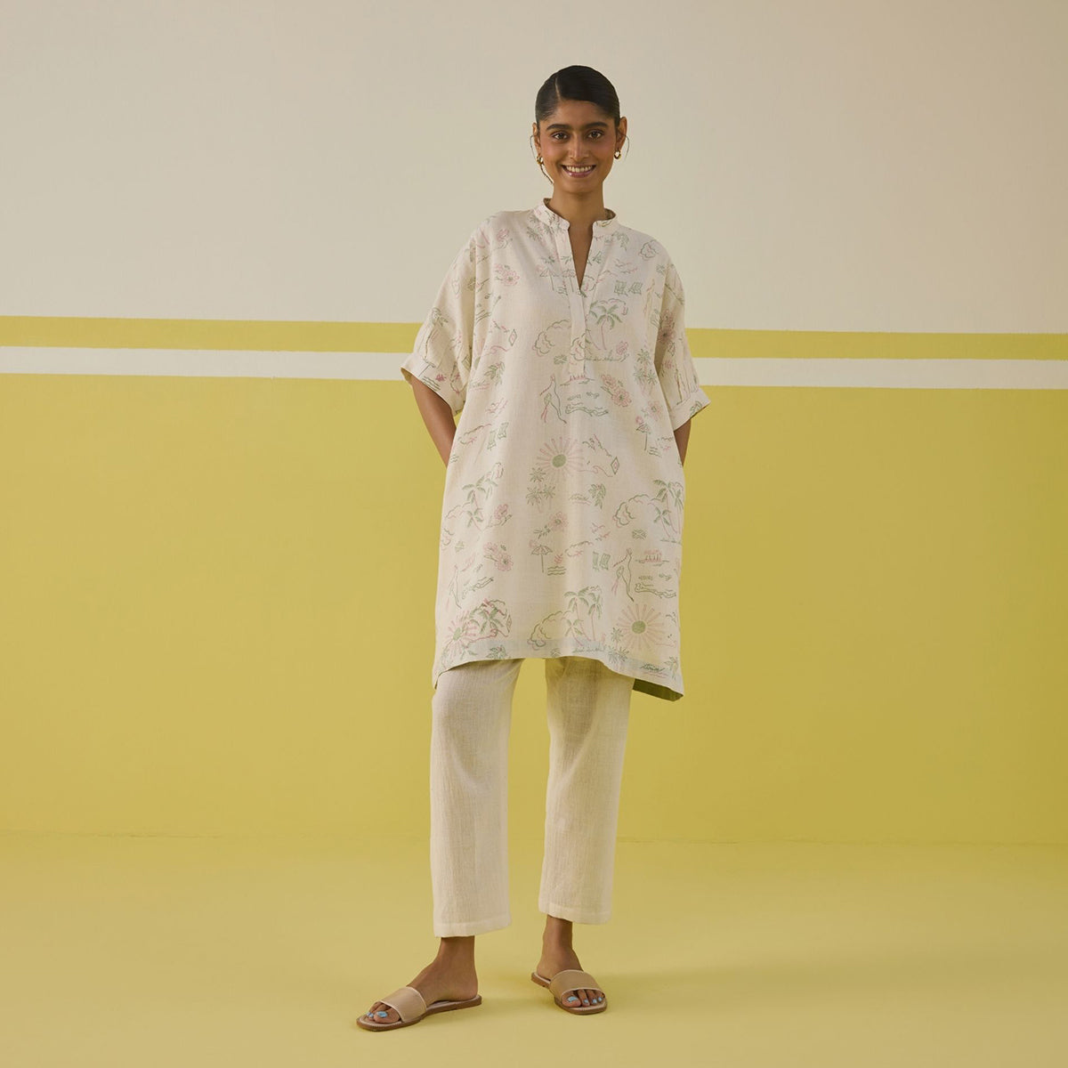 Summer Joy Handspun Handwoven Organic Cotton Kurta Top