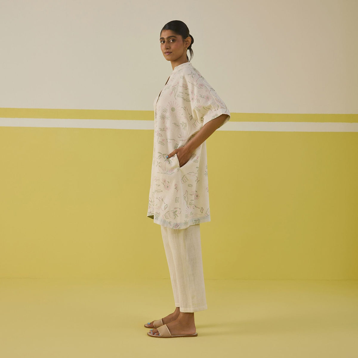 Summer Joy Handspun Handwoven Organic Cotton Kurta Top