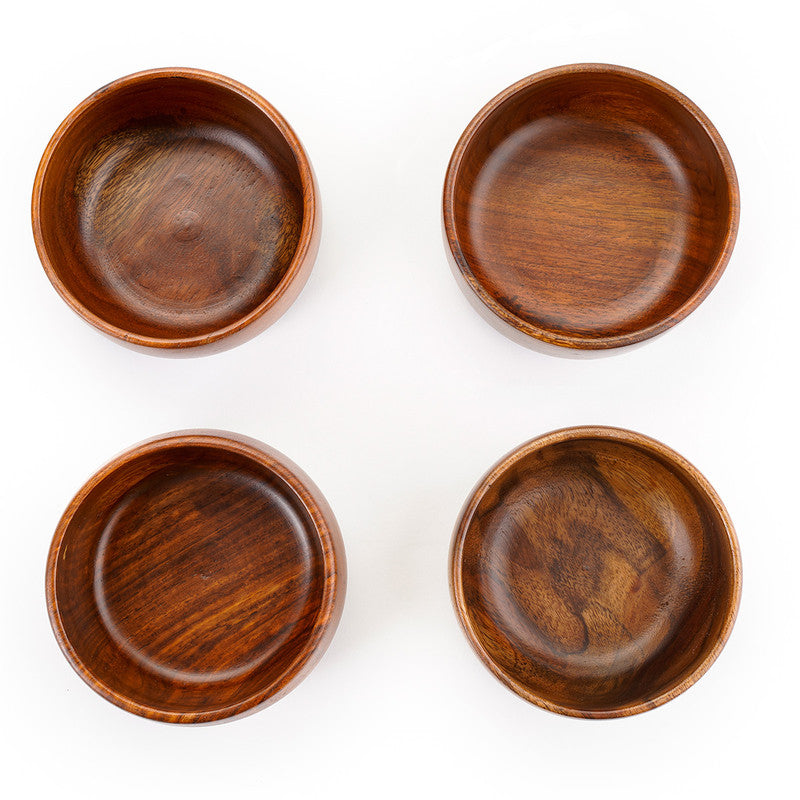 Wooden Bowl | Sheesham Wood | Set of 4