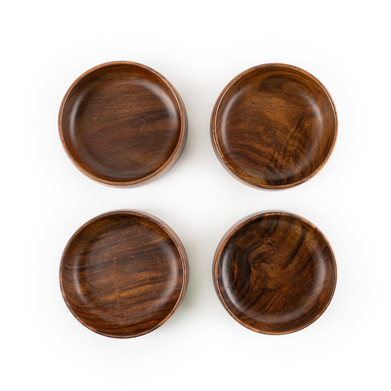 Sheesham Wood Medium Bowl | Set of 4