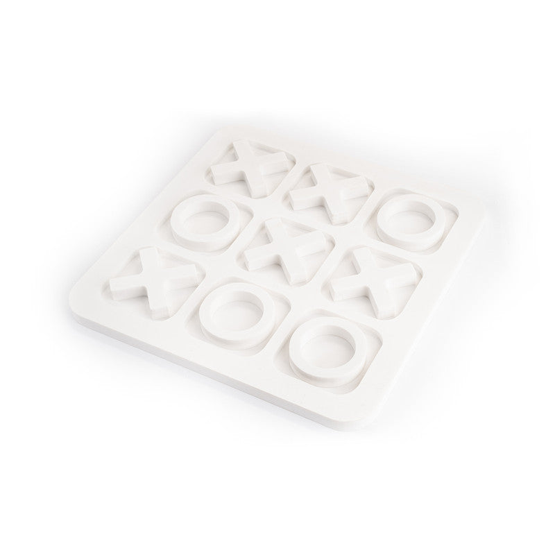 Marble Tic Tac Toe Game | White