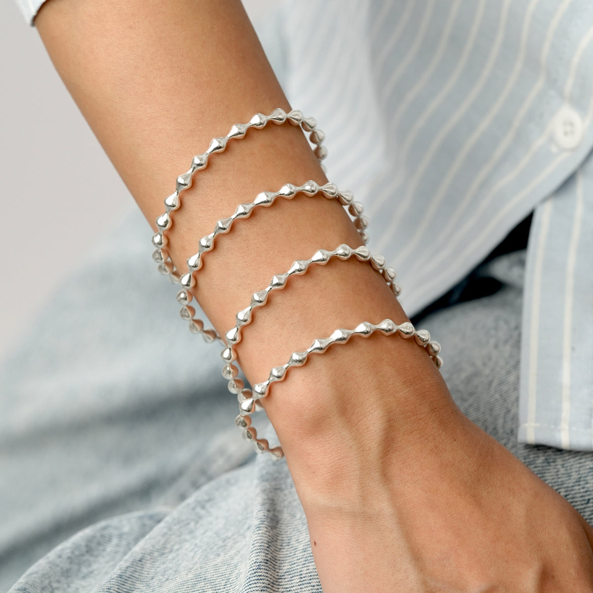 Nola Bracelet Silver-Adjustable