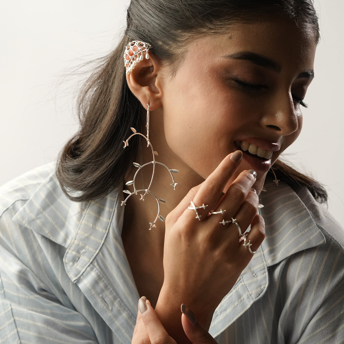 Crescent Earcuff Silver