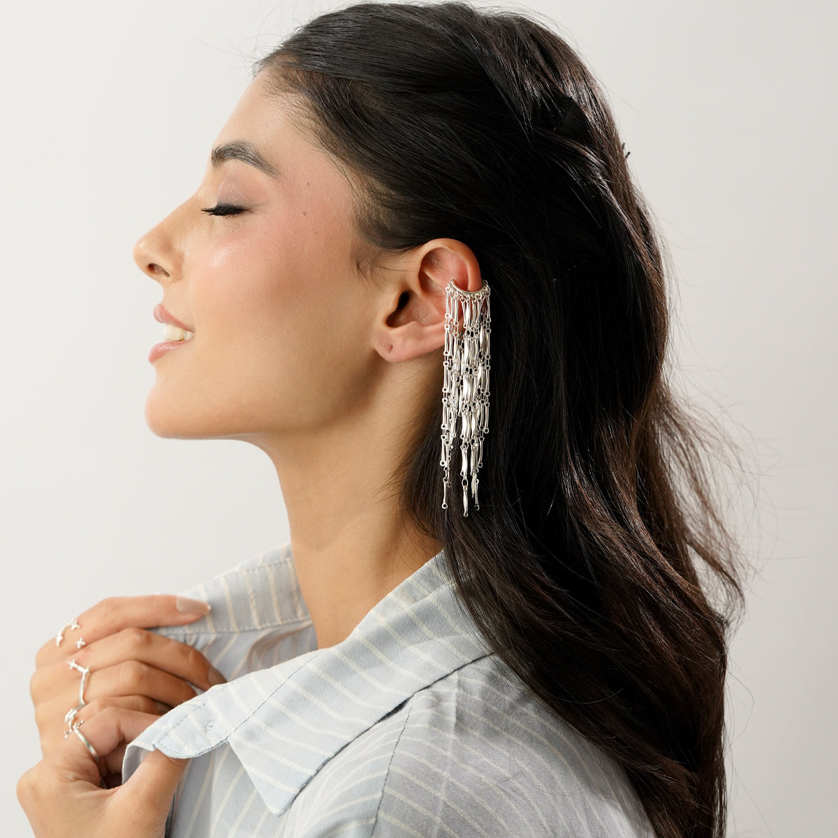 Waterfall Earcuff Silver