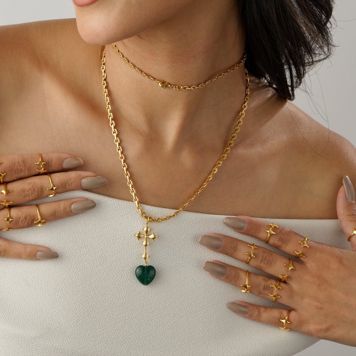Jade Heart Neckpiece
