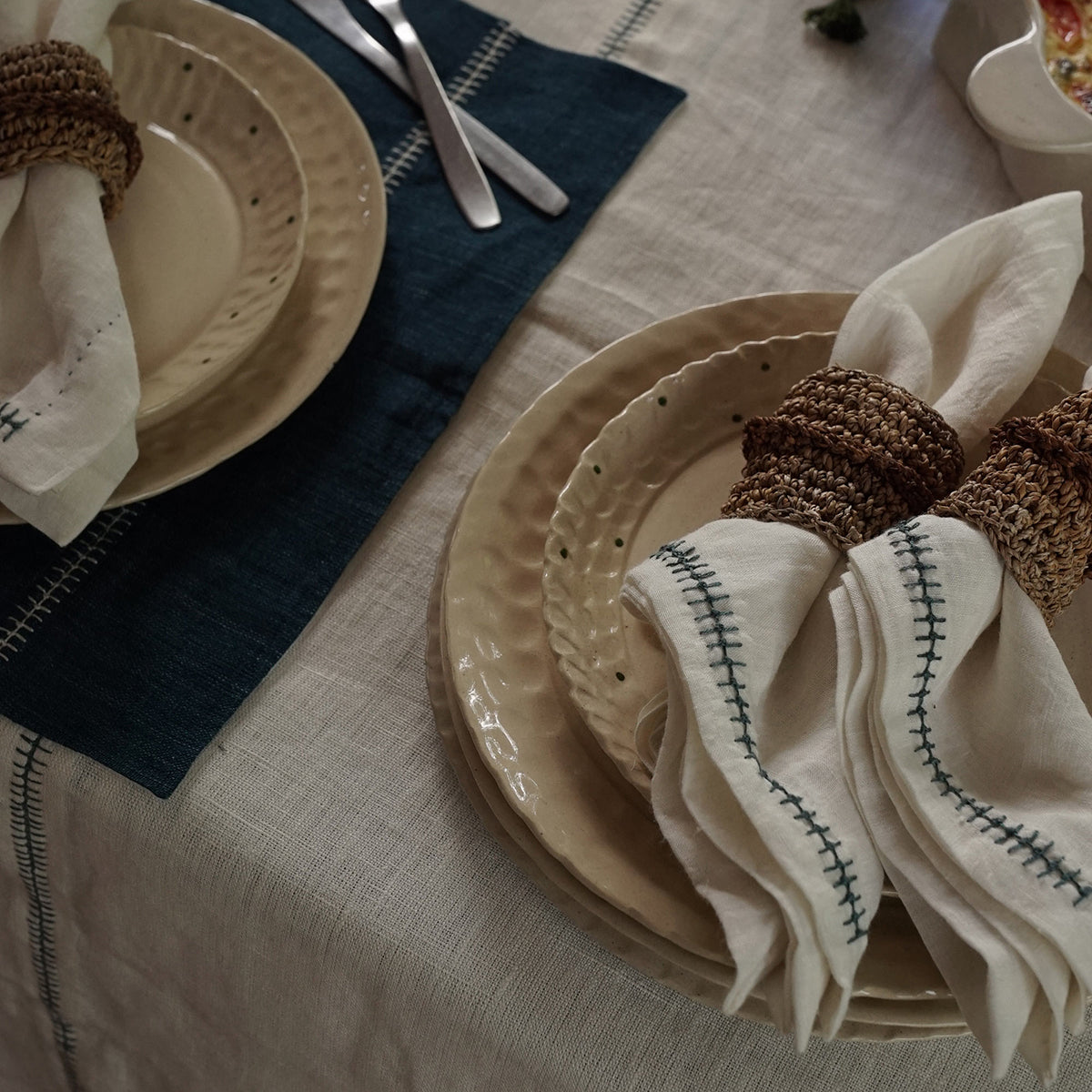 White Matsya Napkins