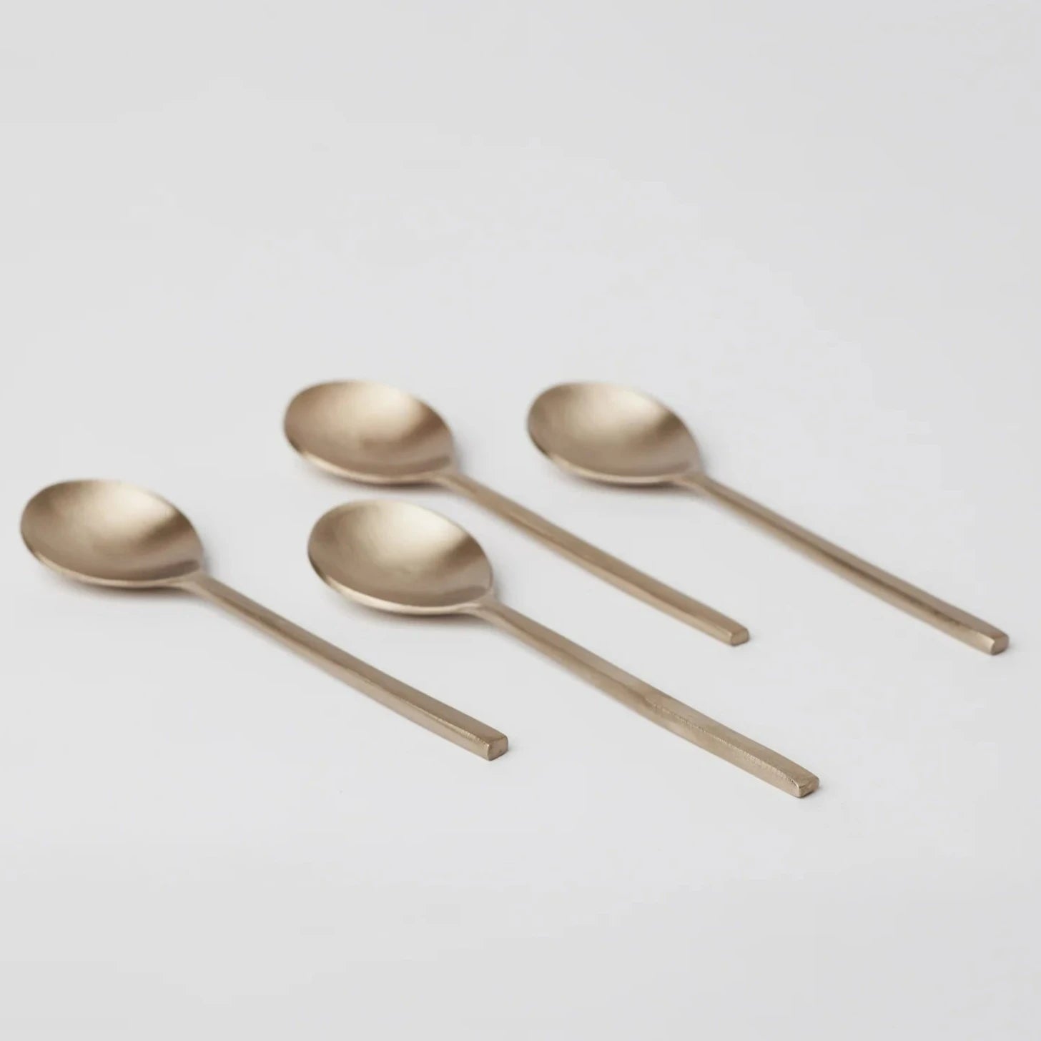 Taihi Brass Dessert Spoons Set, Champagne Gold