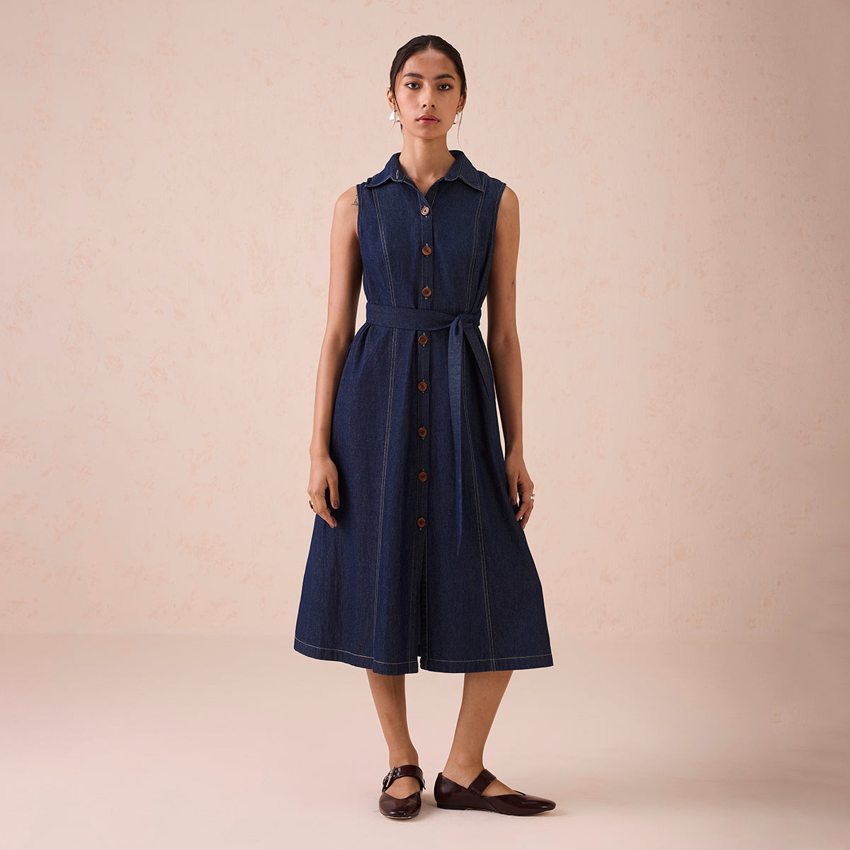 The Sunrise Denim Midi Dress