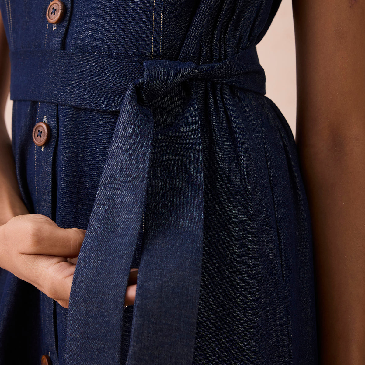 The Sunrise Denim Midi Dress