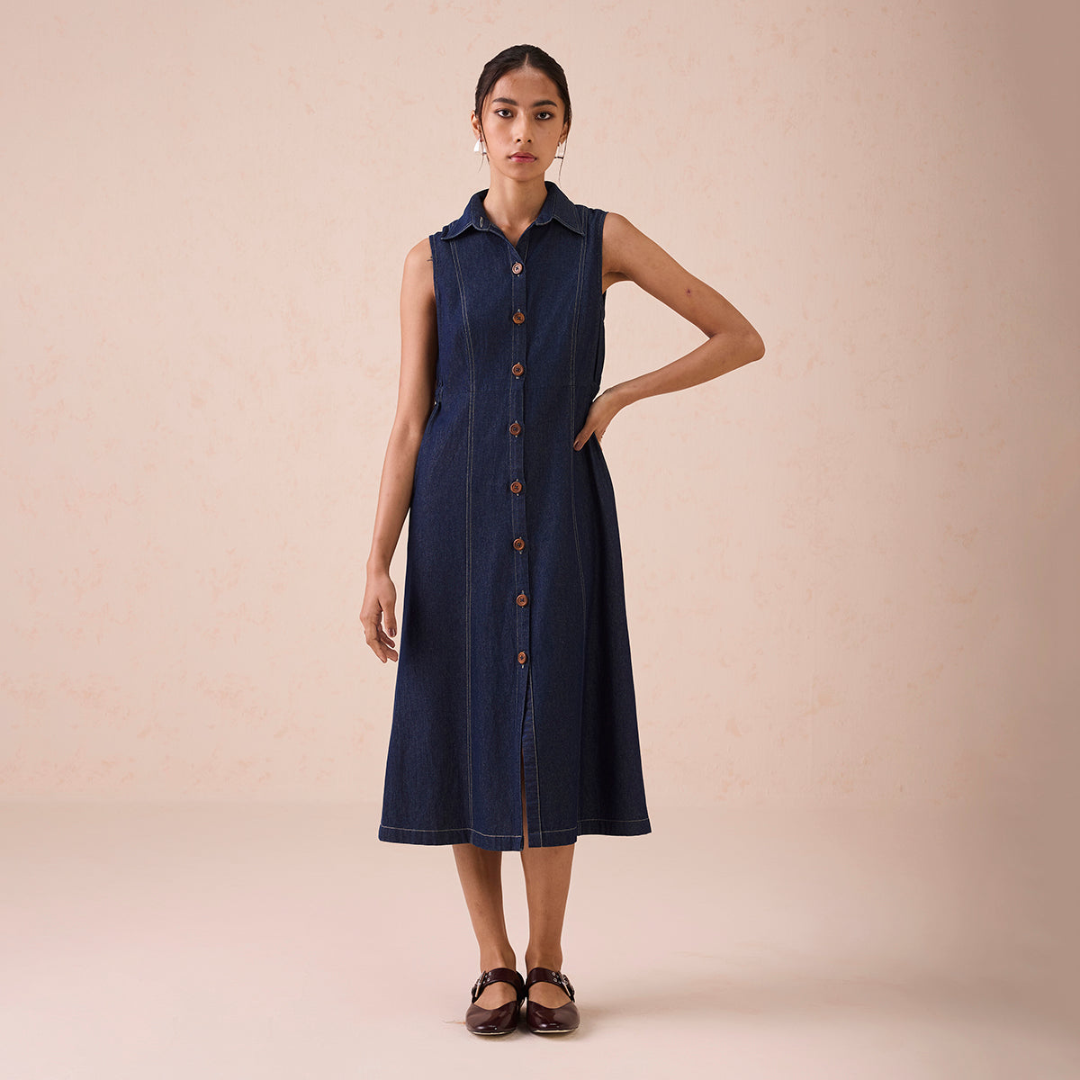 The Sunrise Denim Midi Dress