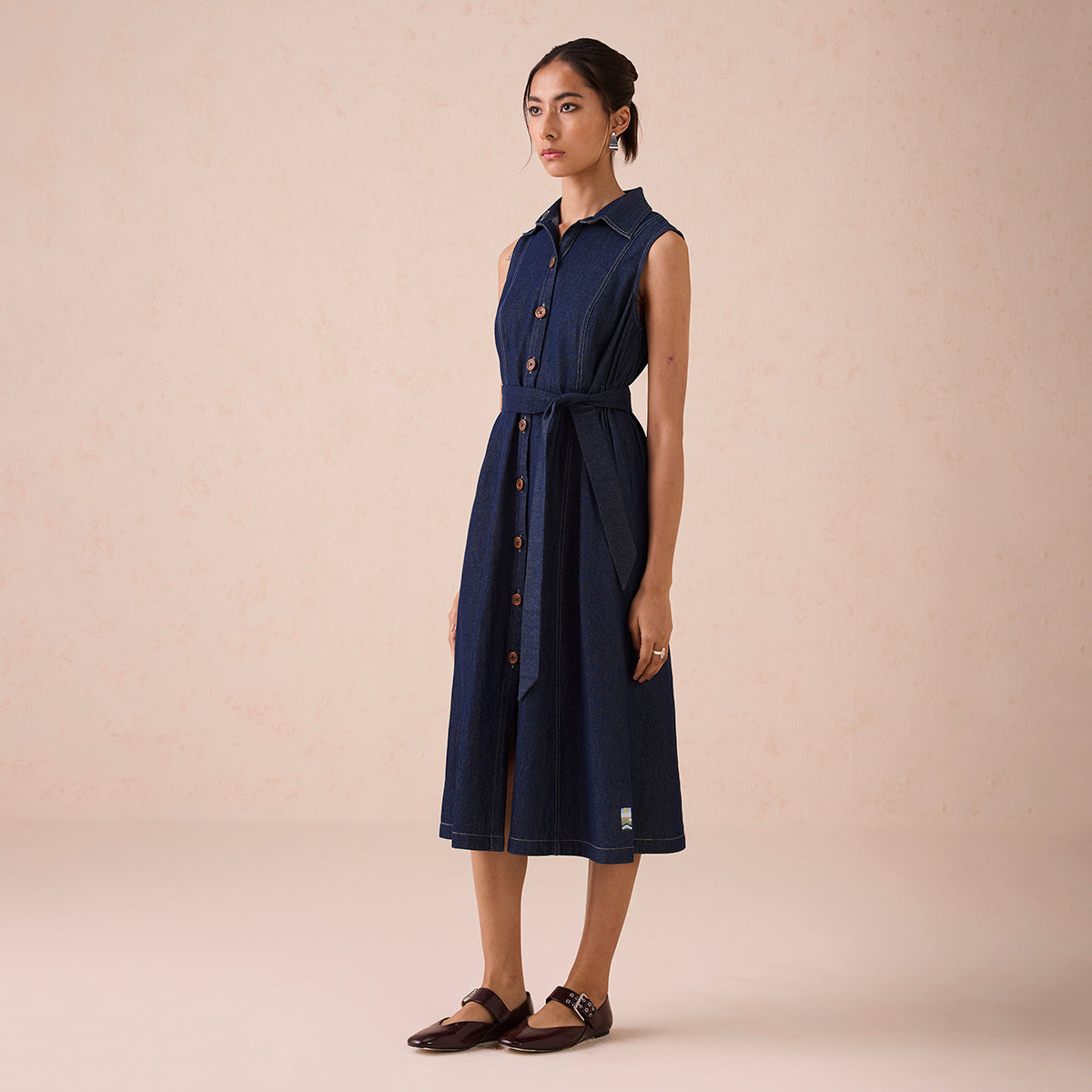 The Sunrise Denim Midi Dress