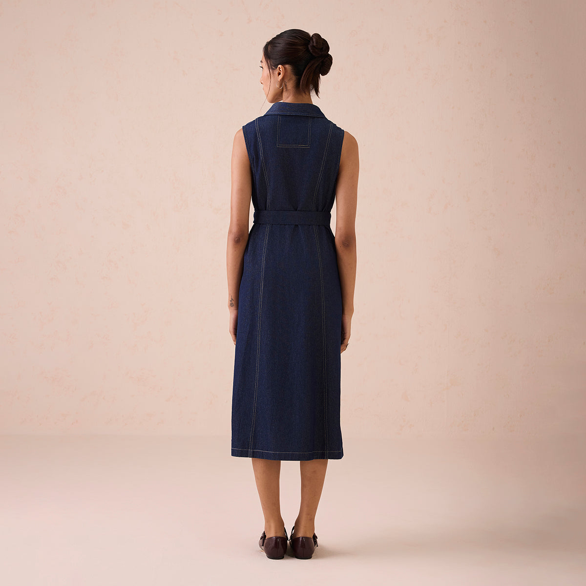 The Sunrise Denim Midi Dress