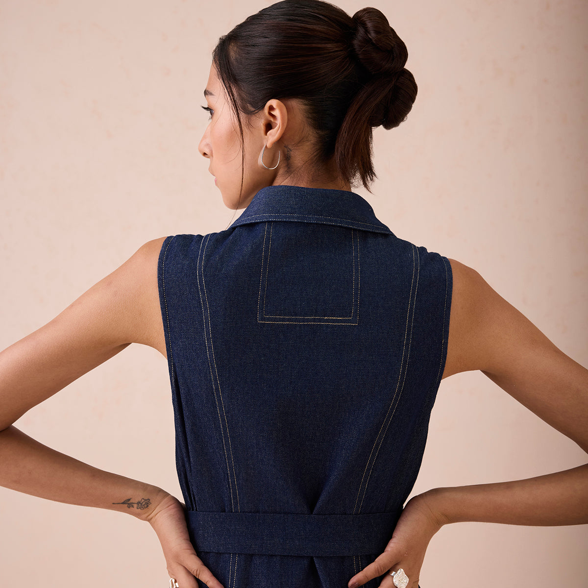 The Sunrise Denim Midi Dress