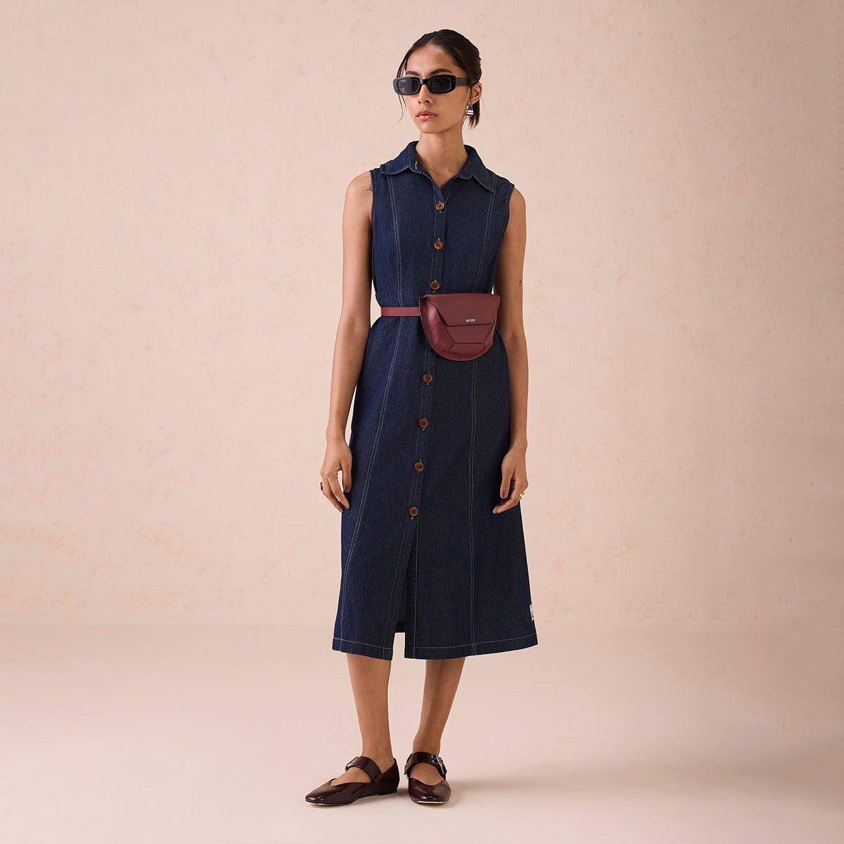 The Sunrise Denim Midi Dress