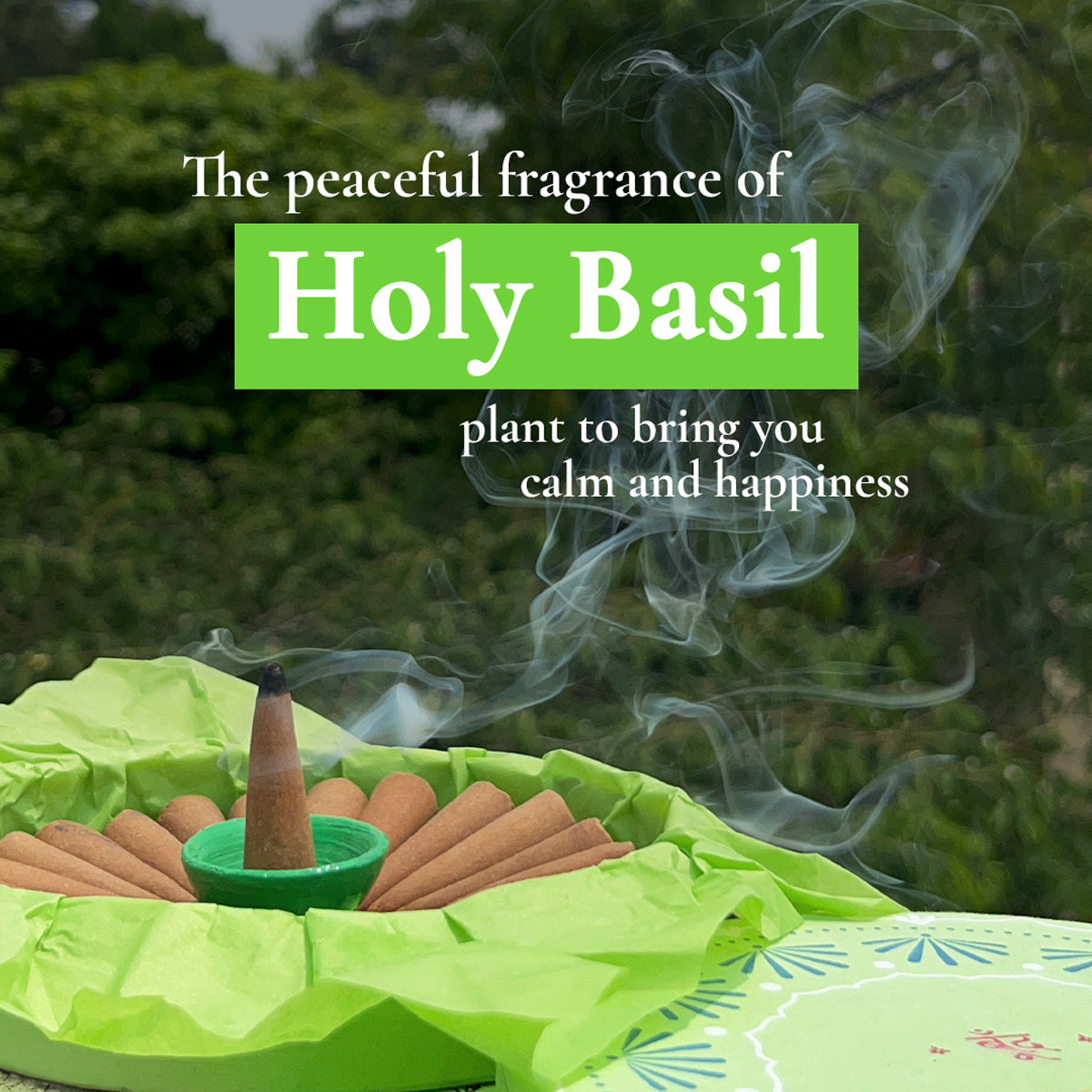 Tulsi Dhoop - Pure Holy Basil Incense Cones | Pack of 25 incense cones