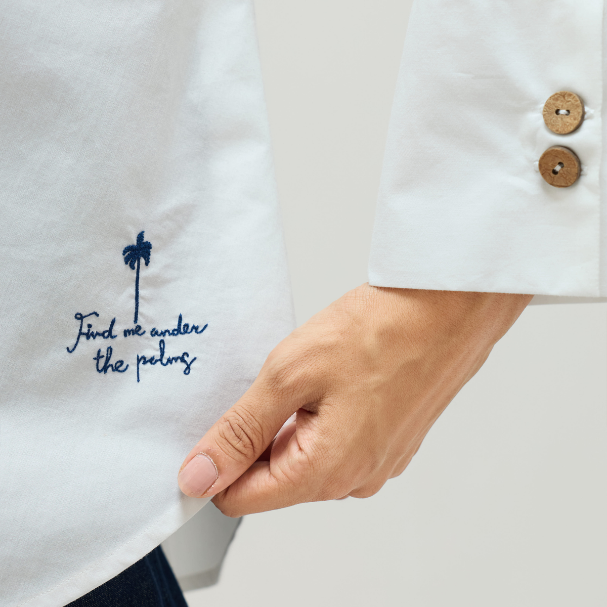 Under The Palms Organic Cotton Wrap Shirt