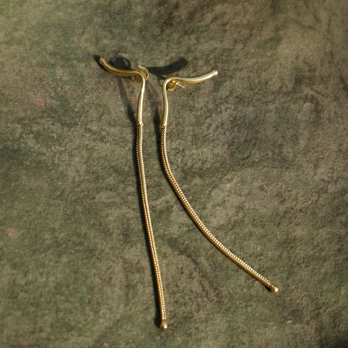 Trace Earrings - Brass
