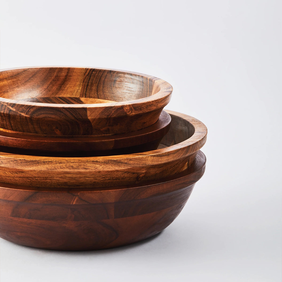 Wooden Serving Bowls (Dark Acacia)