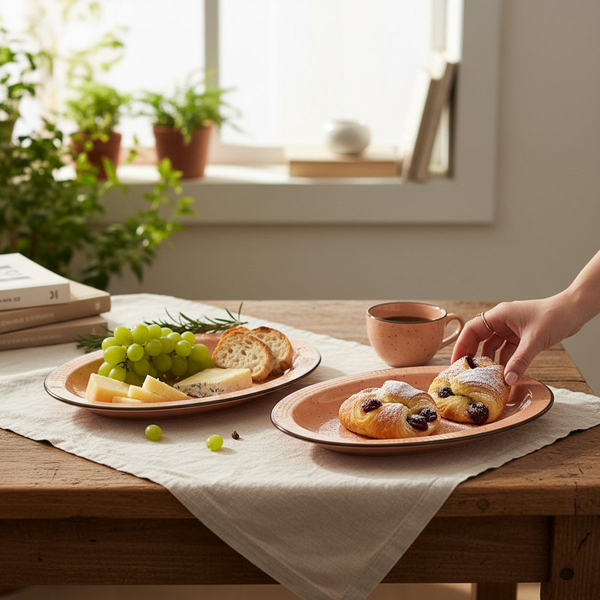 Autumnal Peach Platter (Set of 2)