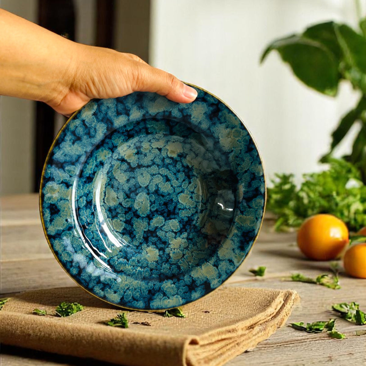 Azure Wave Pasta Plate (Set of 2)