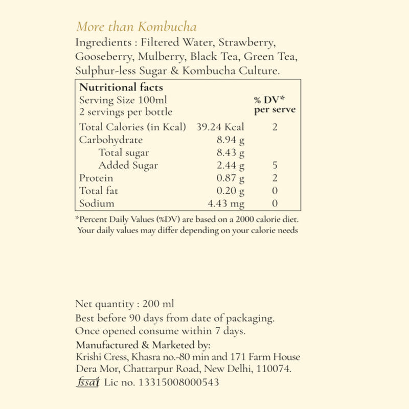 Berry Kombucha++ | 200ml | Single