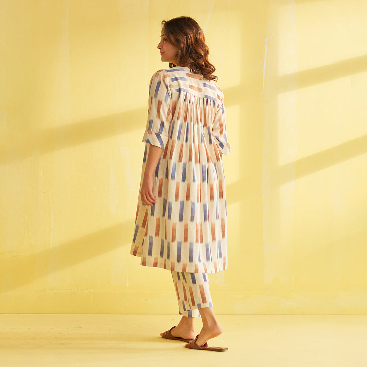 Pure Handwoven Ikat Kurta & Pants Set