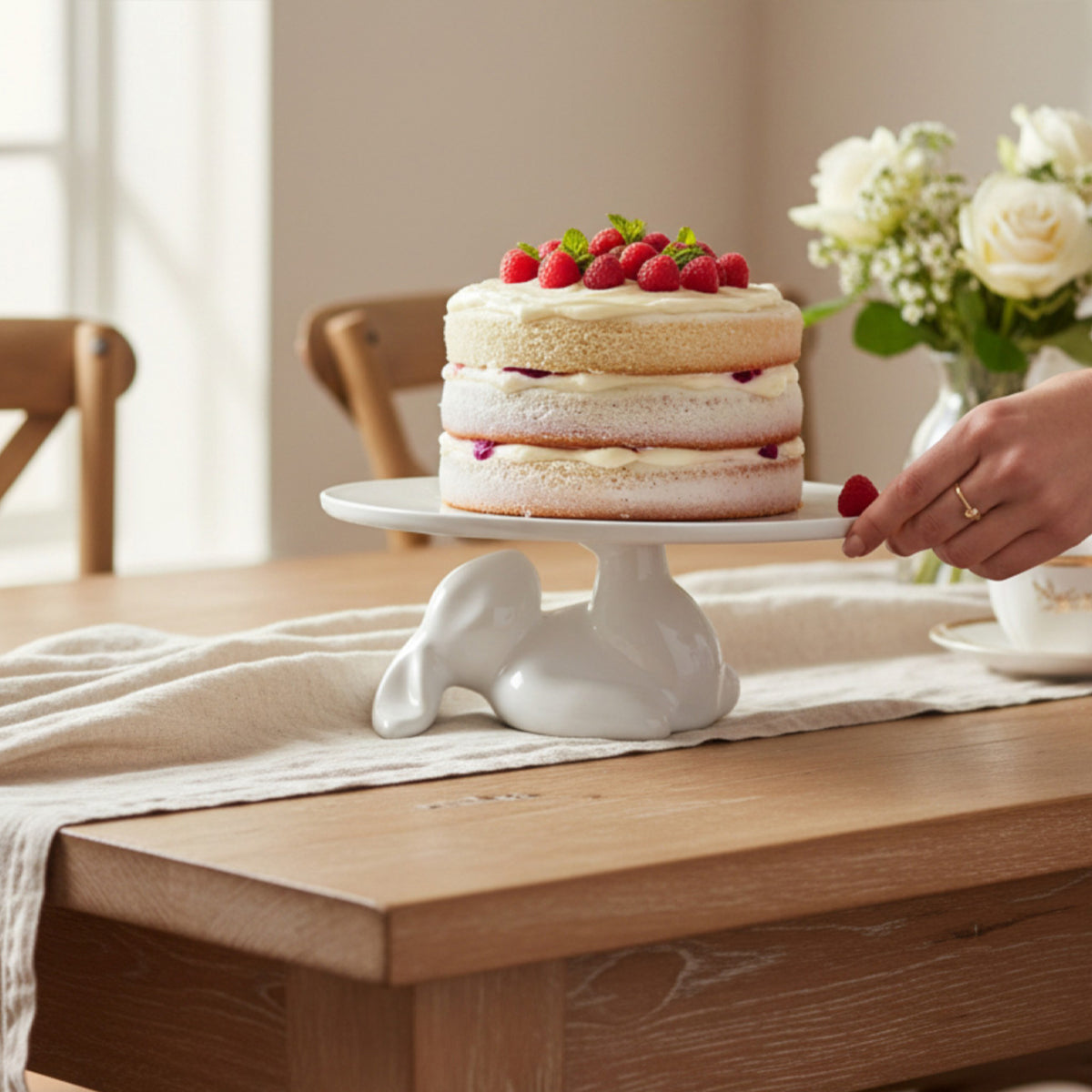 Lazing Bunny Cake Stand