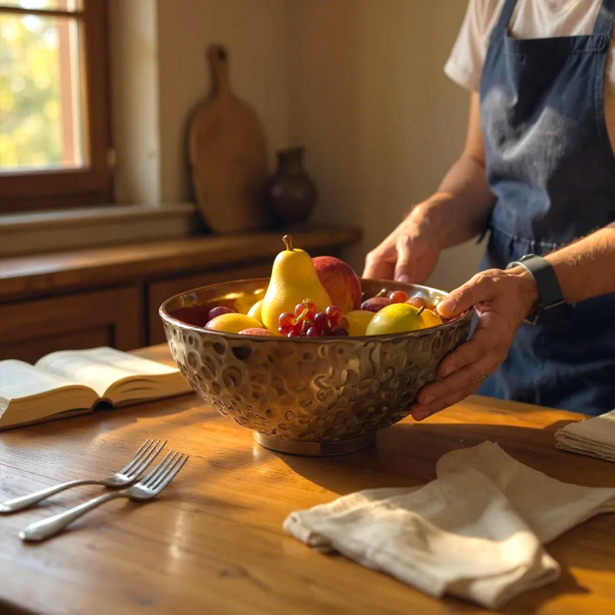 Copper Ember Serving Bowl