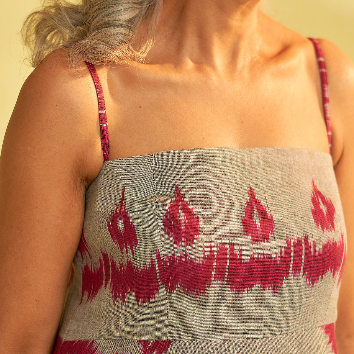 Pure Handwoven Ikat Strappy Dress