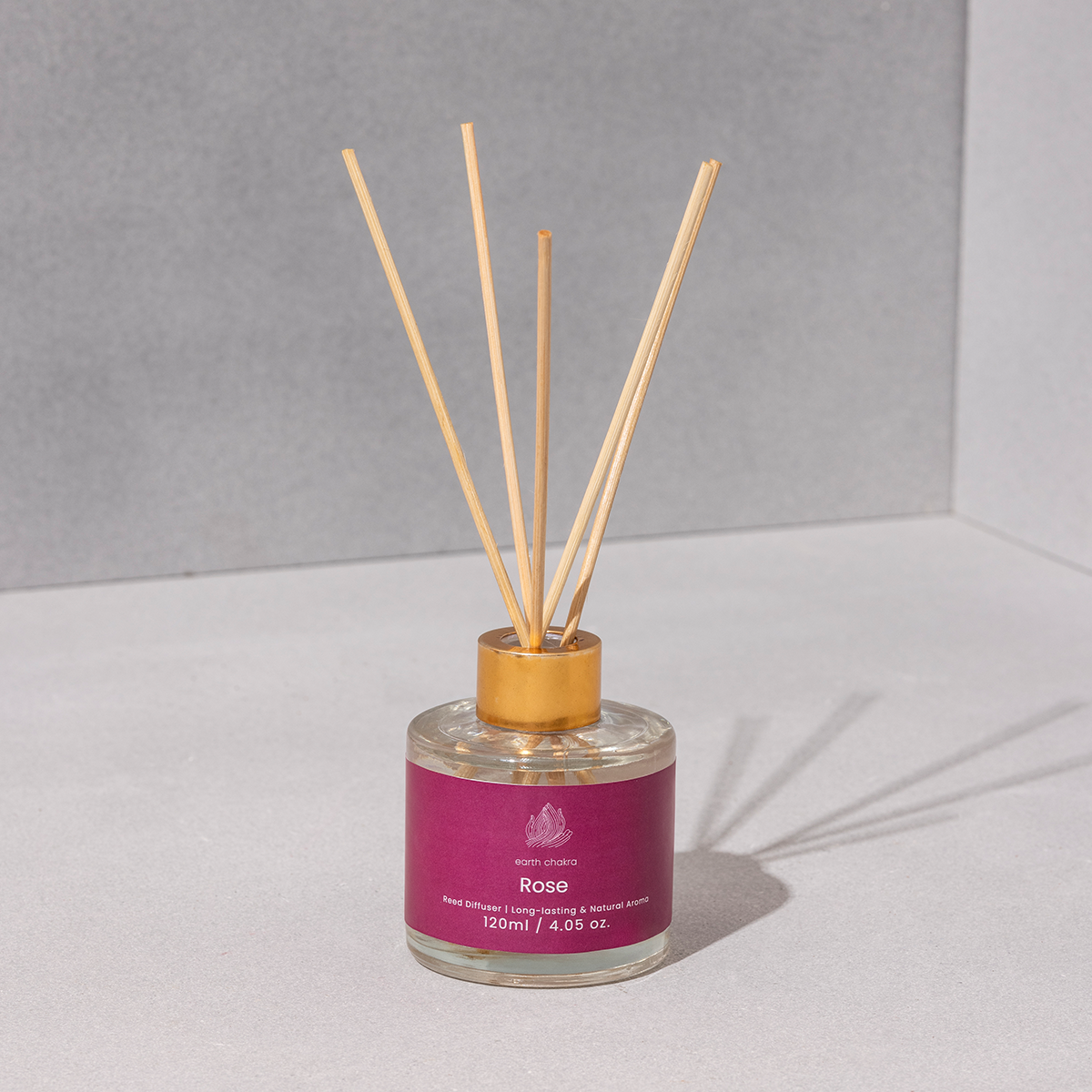 Rose Reed Diffuser & Brass Candle | Set of 2 | Aromatherapy Gift Box | Diwali Gift Hamper