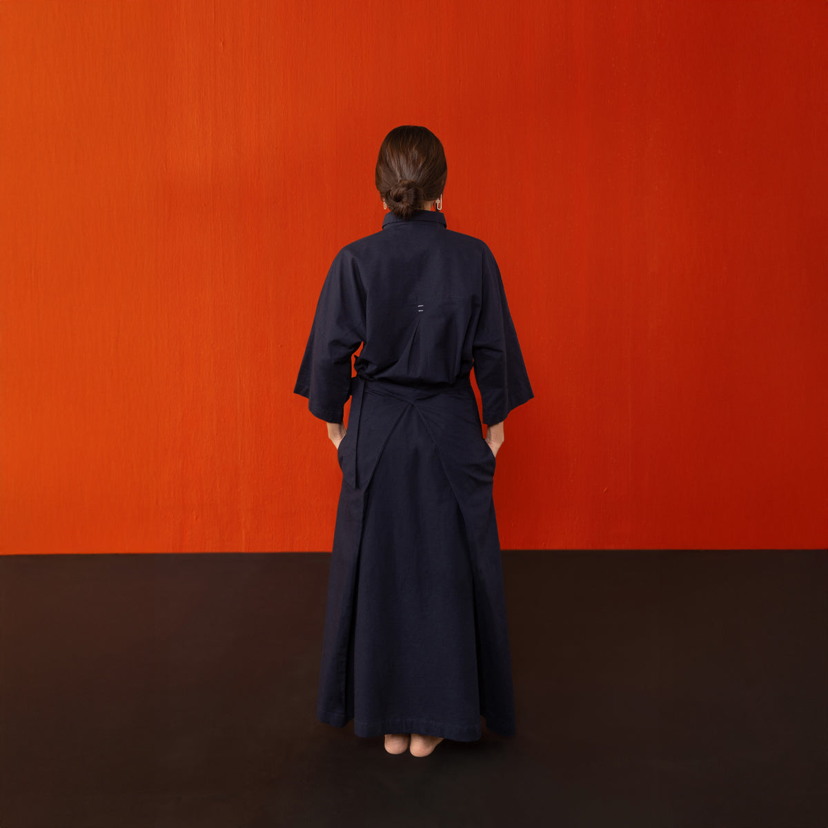 Midnight Blue Kham Chuba Os Tie Dress