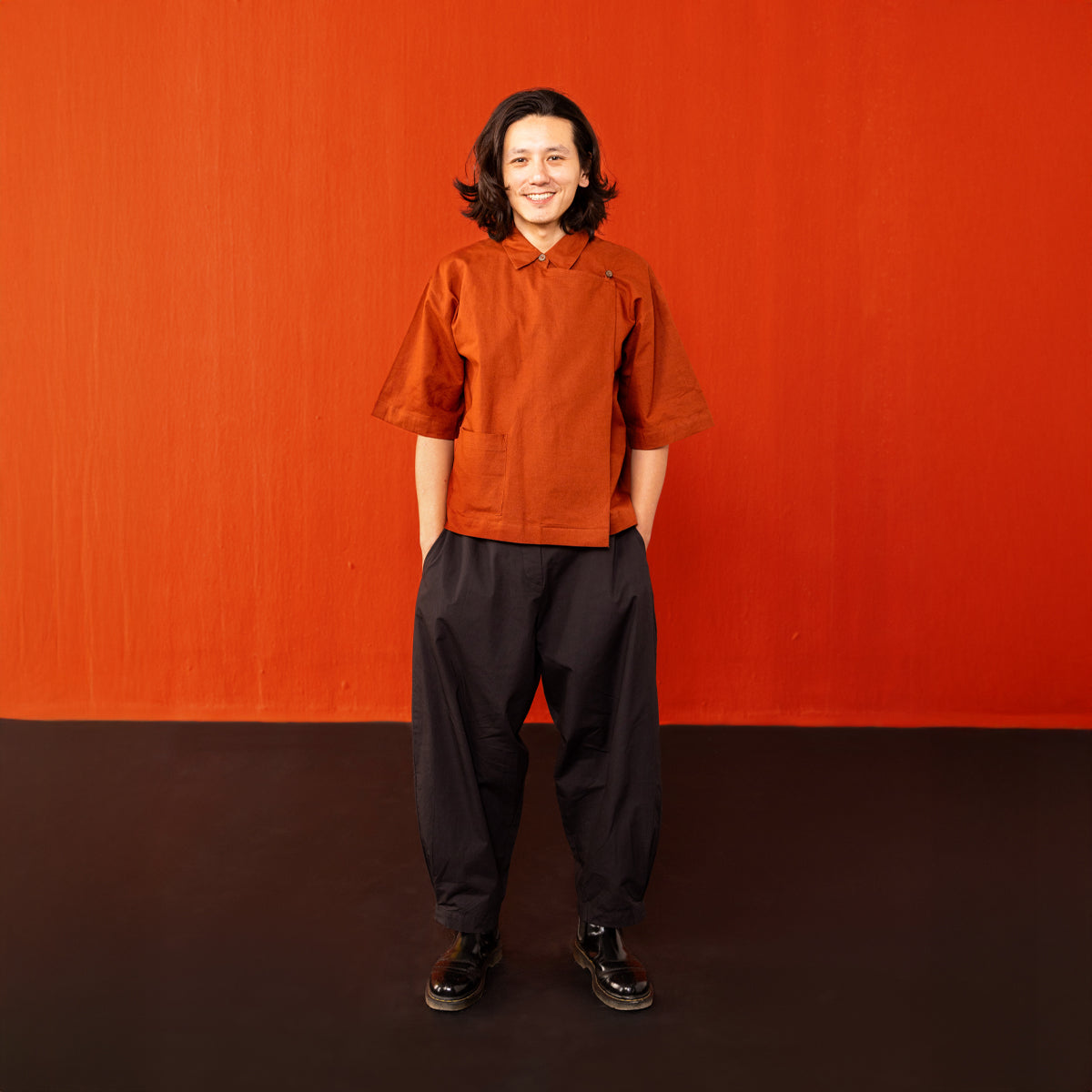 Black Gawa Hi Waist Cocoon Pants