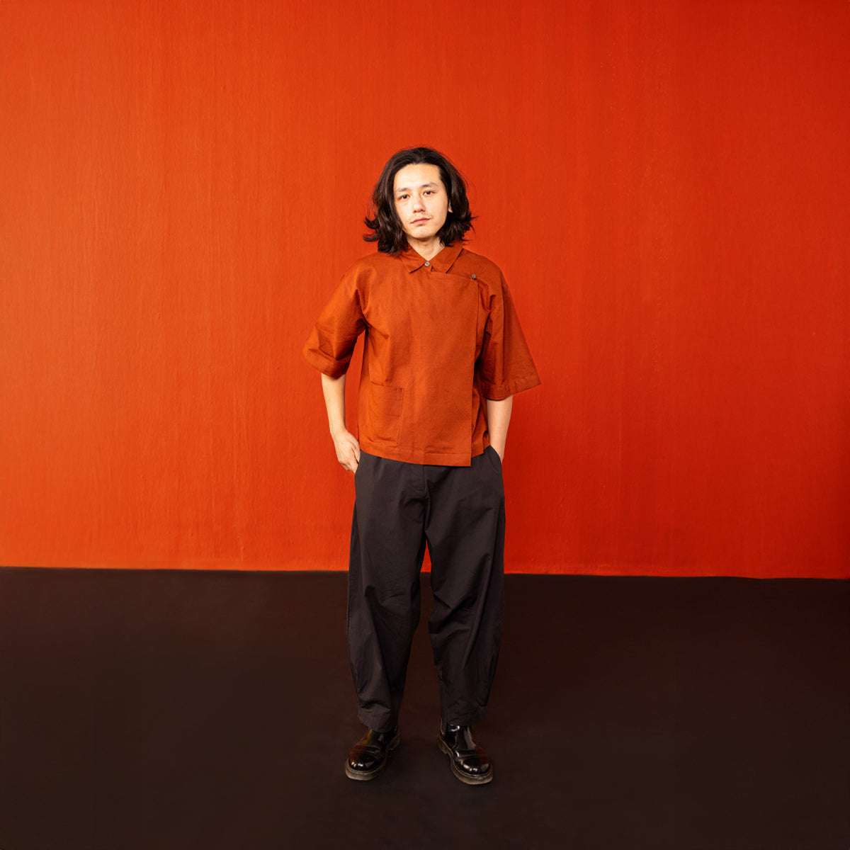 Black Gawa Hi Waist Cocoon Pants