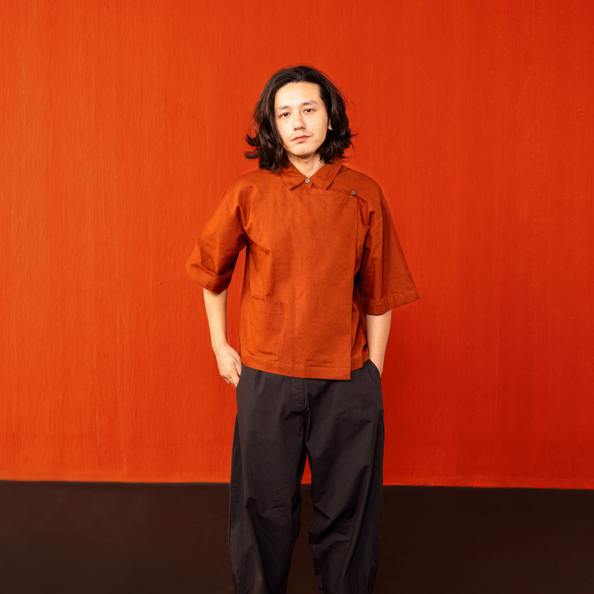 Brick Red Vajra Boxy Shirt