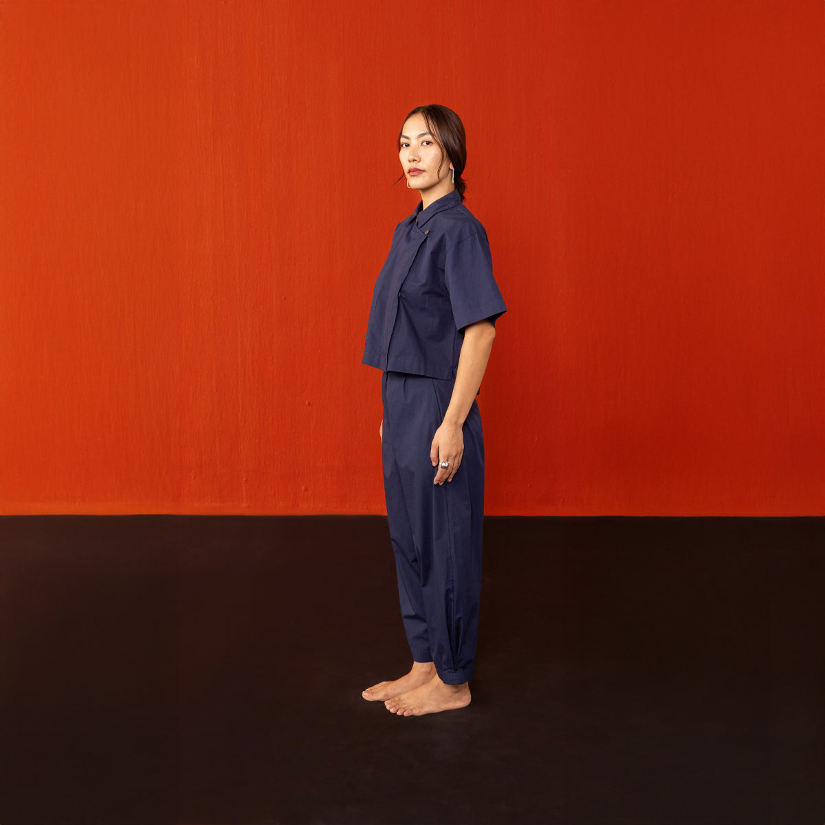 Midnight Blue Gawa Hi Waist Cocoon Pants