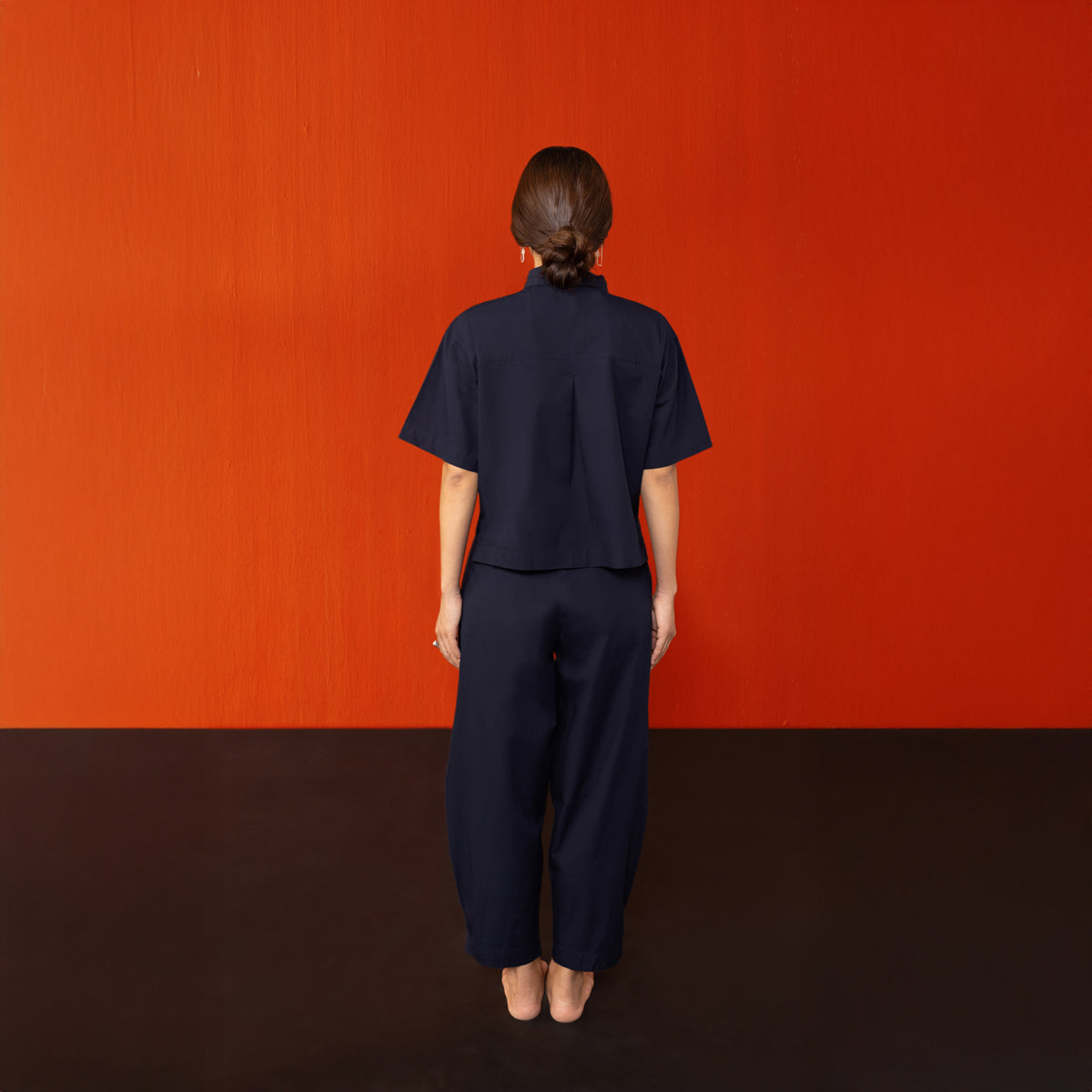 Midnight Blue Gawa Hi Waist Cocoon Pants