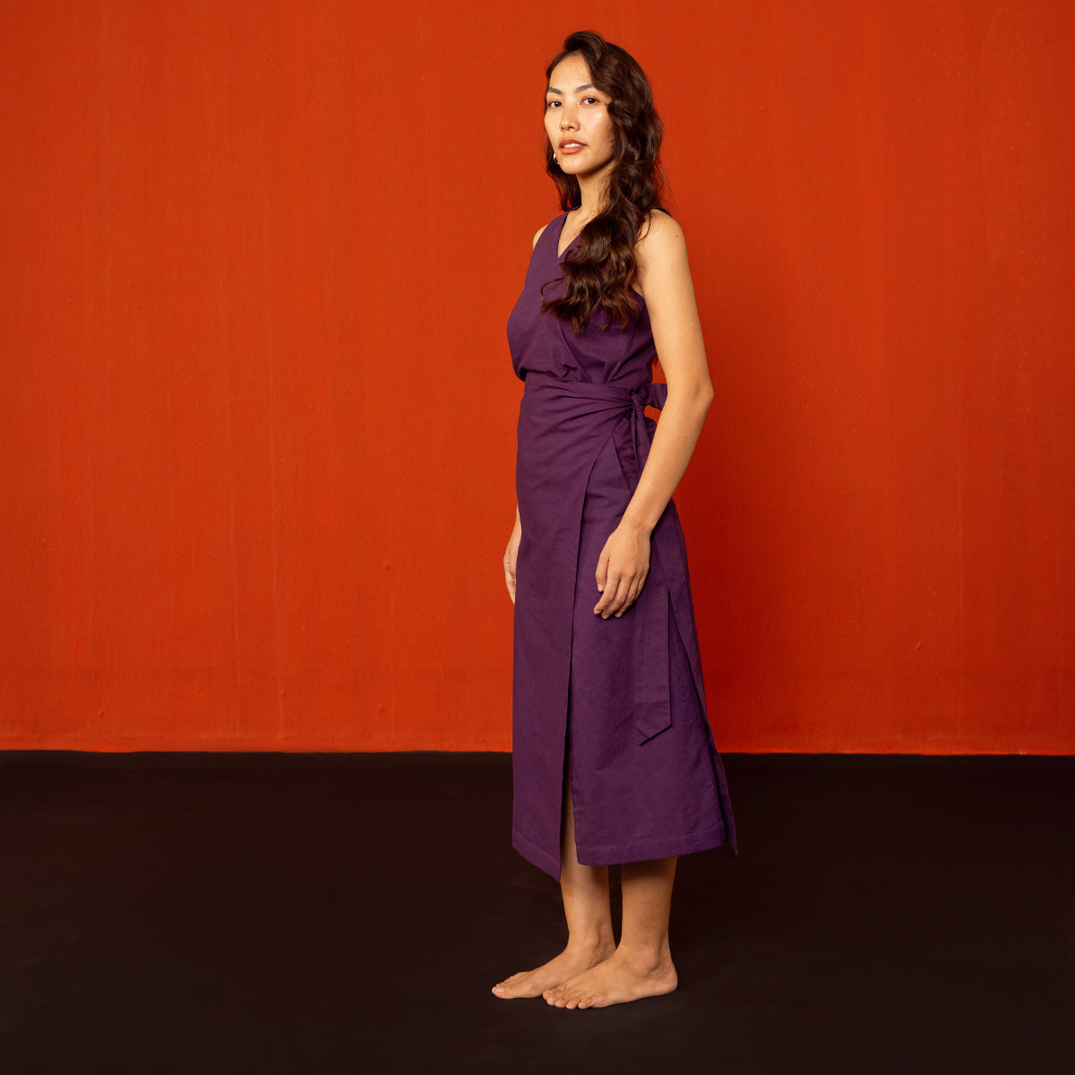 Aubergine Tara Wrap Dress