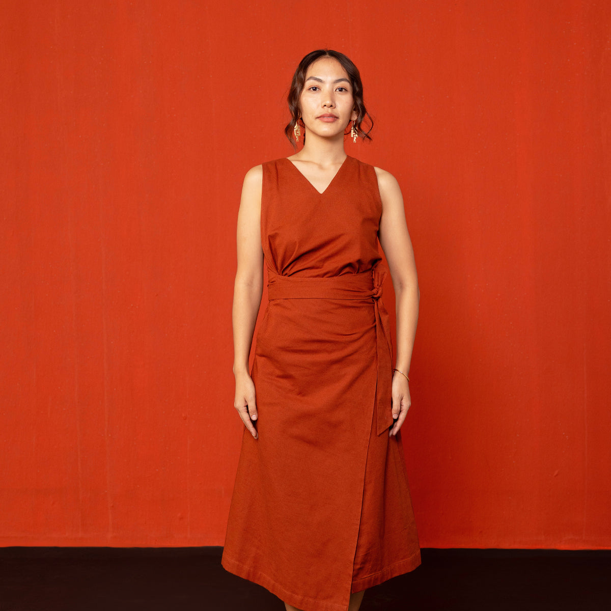 Brick Red Tara Wrap Dress