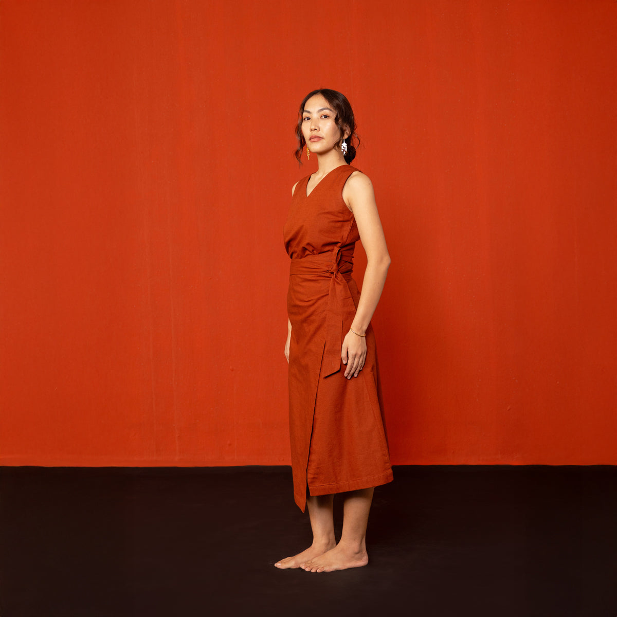 Brick Red Tara Wrap Dress