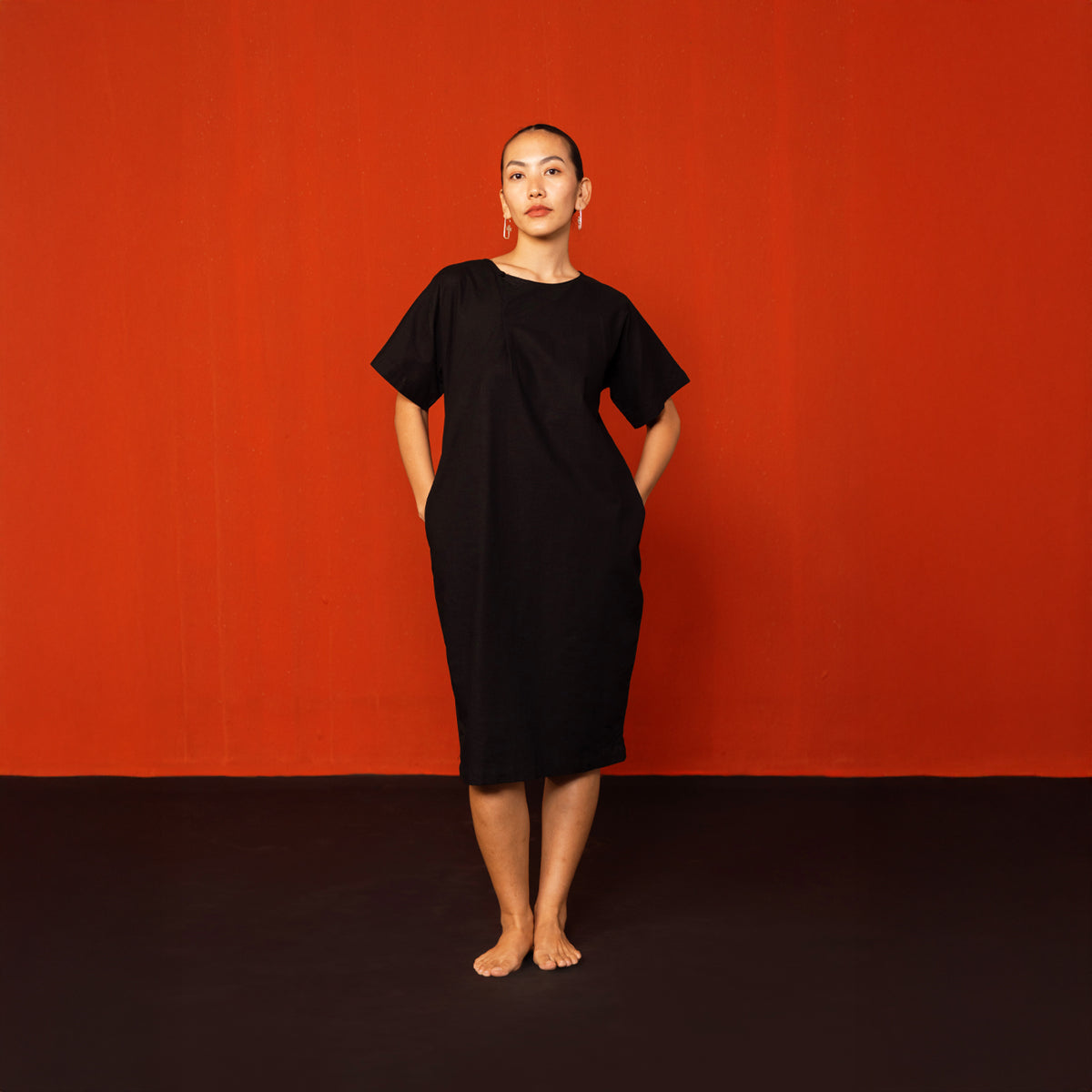 Black Tso Cocoon Everyday Dress