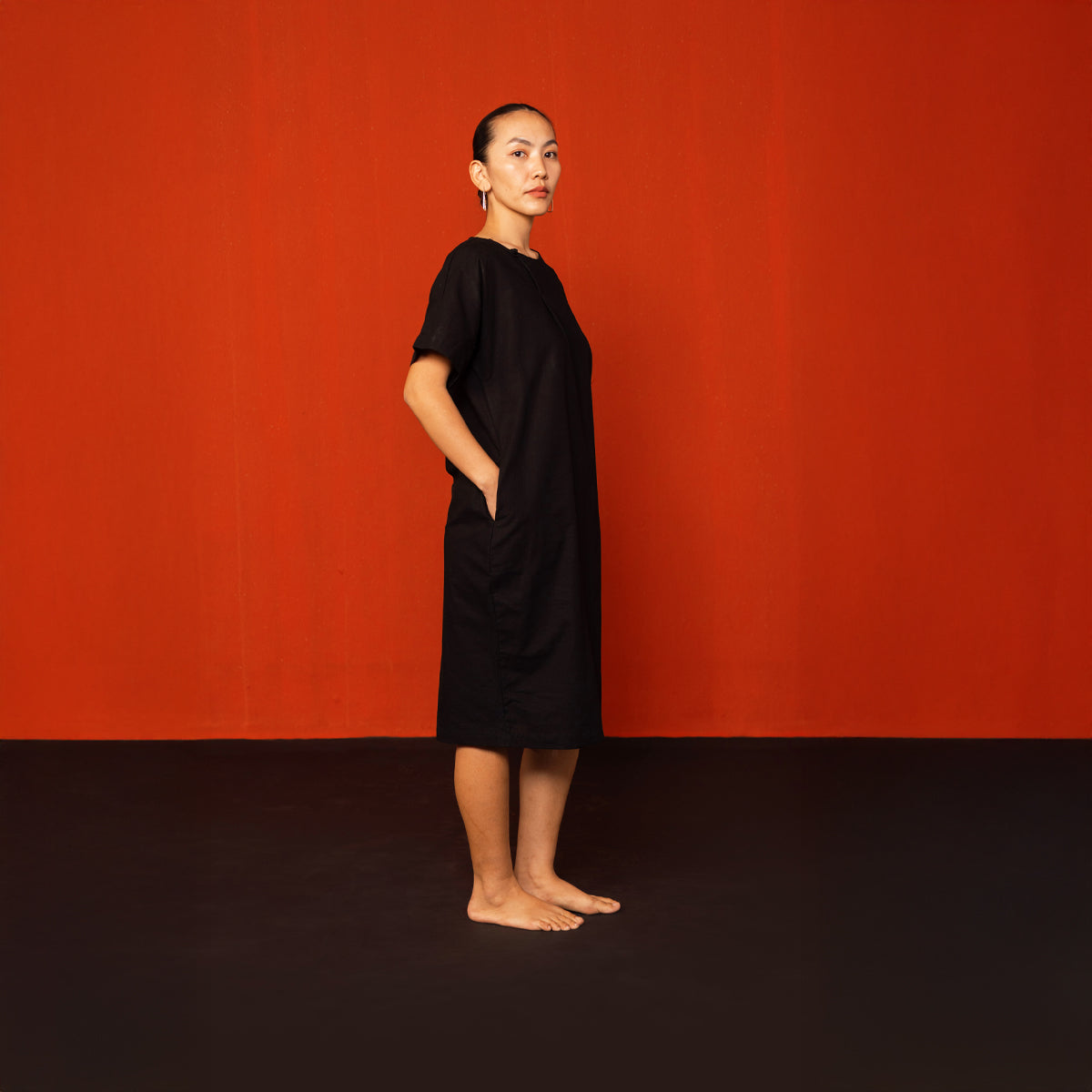 Black Tso Cocoon Everyday Dress