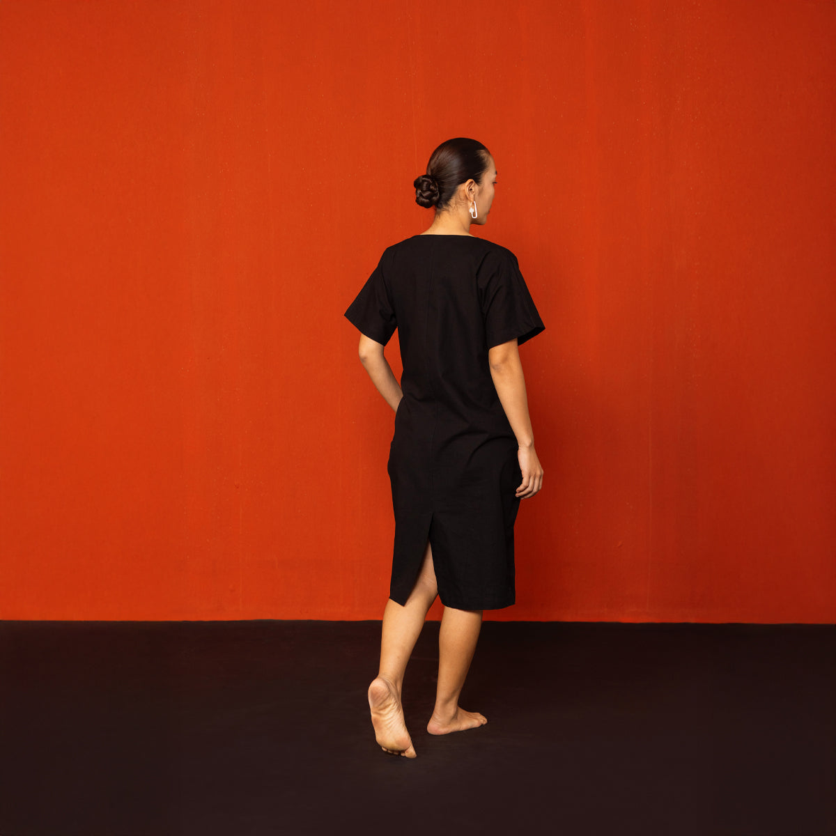 Black Tso Cocoon Everyday Dress