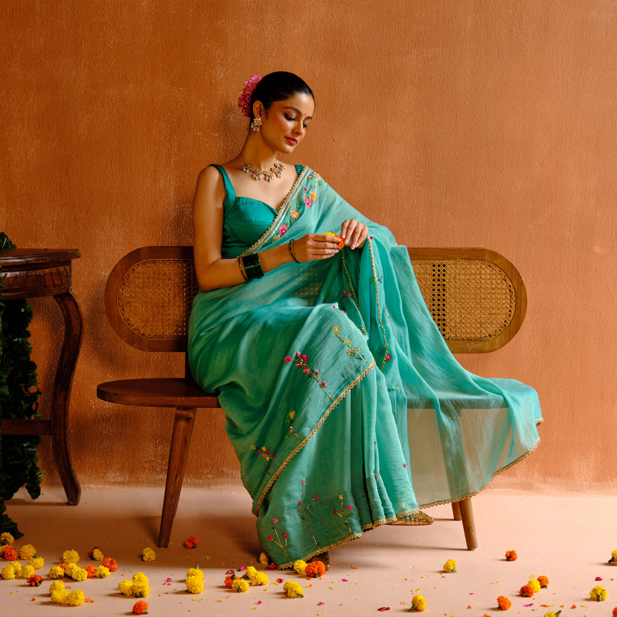 Shyama Chanderi Sari