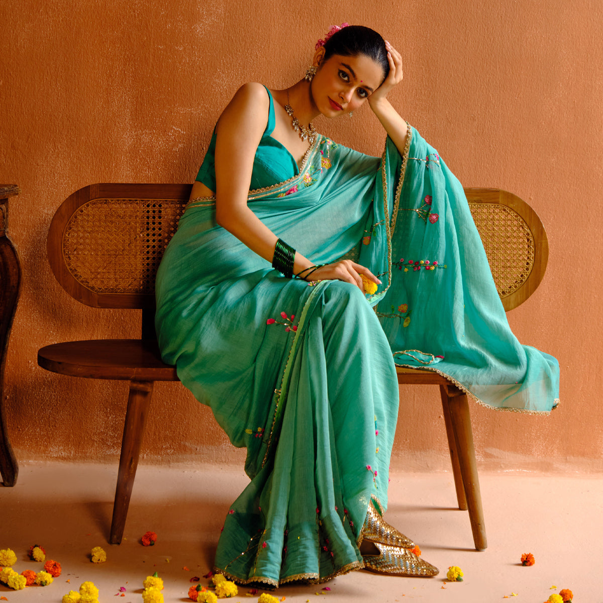 Shyama Chanderi Sari