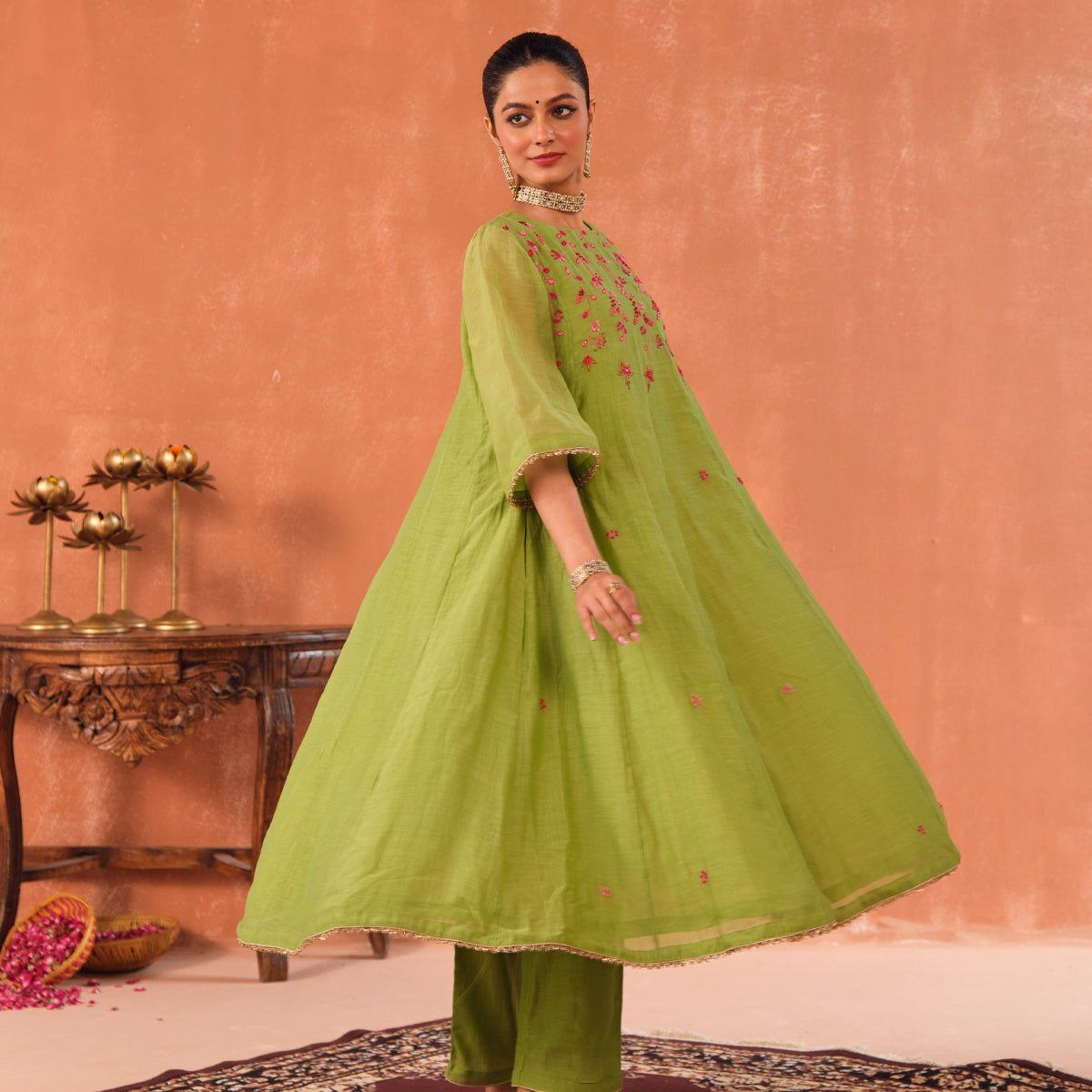 Vrinda Chanderi Kurta Set
