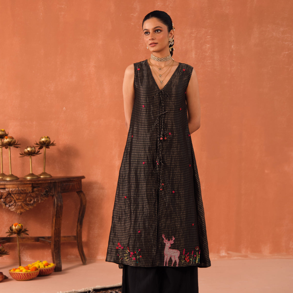 Pankhuri Chanderi Kurta Set