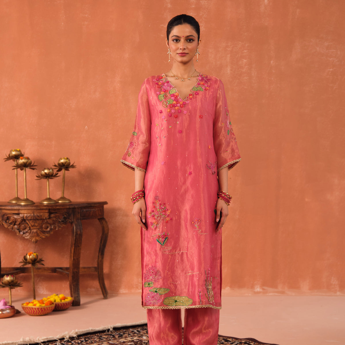 Varnika Silk Tissue Kurta Set