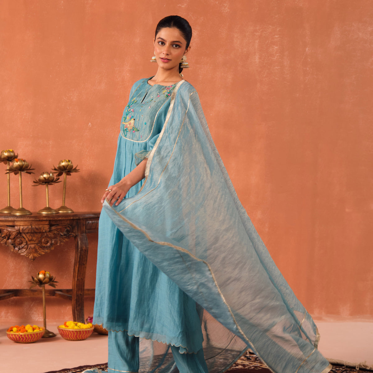 Varuna Chanderi Kurta Set